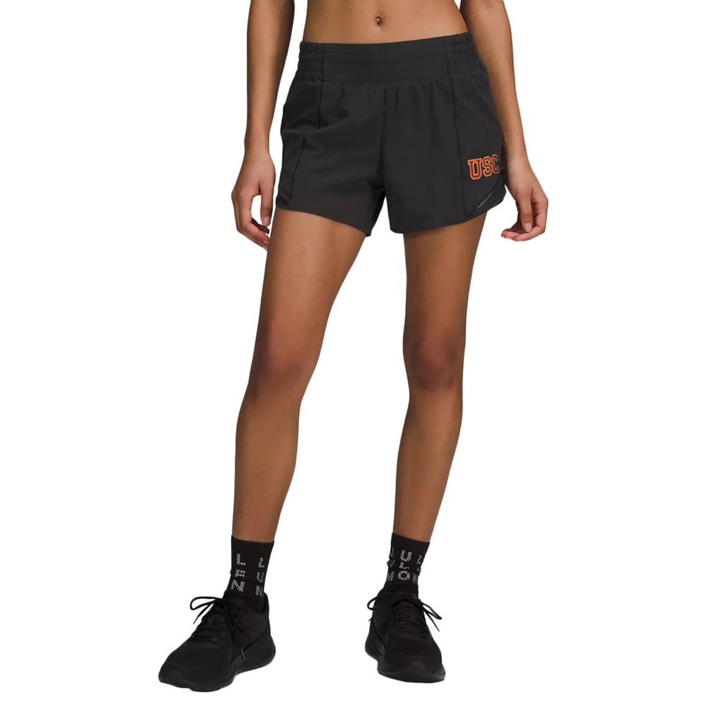 USC Trojans Lululemon Hotty Hot Short II 4" - Black - 4